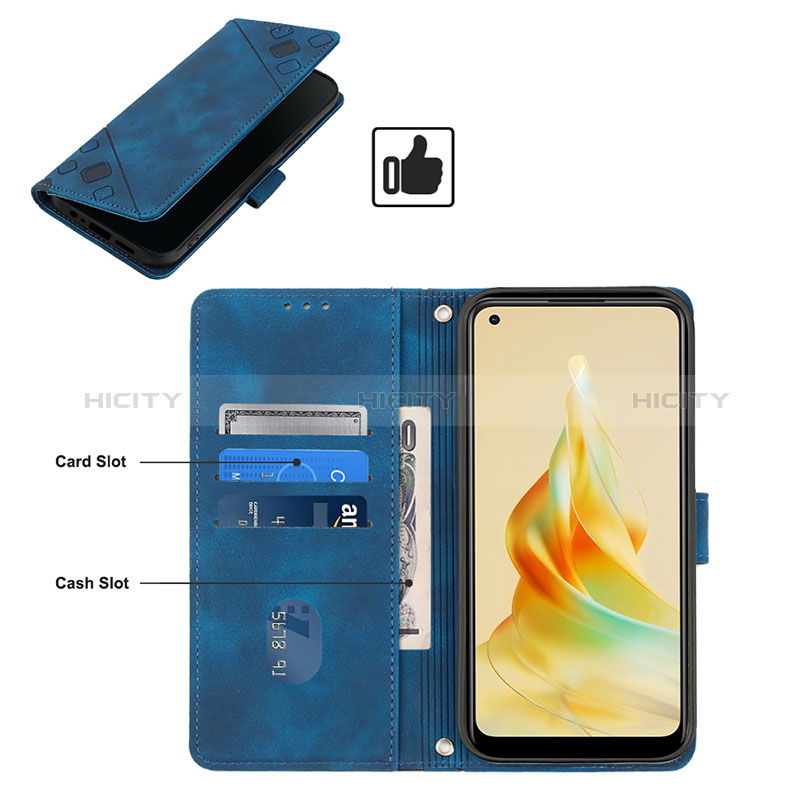 Coque Portefeuille Livre Cuir Etui Clapet YB2 pour Oppo Reno8 T 4G Plus