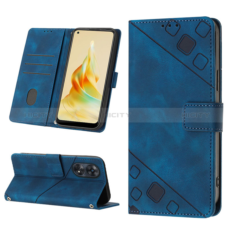 Coque Portefeuille Livre Cuir Etui Clapet YB2 pour Oppo Reno8 T 4G Plus