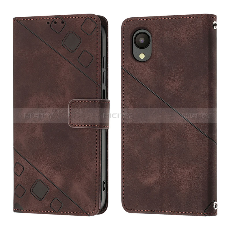 Coque Portefeuille Livre Cuir Etui Clapet YB2 pour Samsung Galaxy A23 5G SC-56C Marron Plus