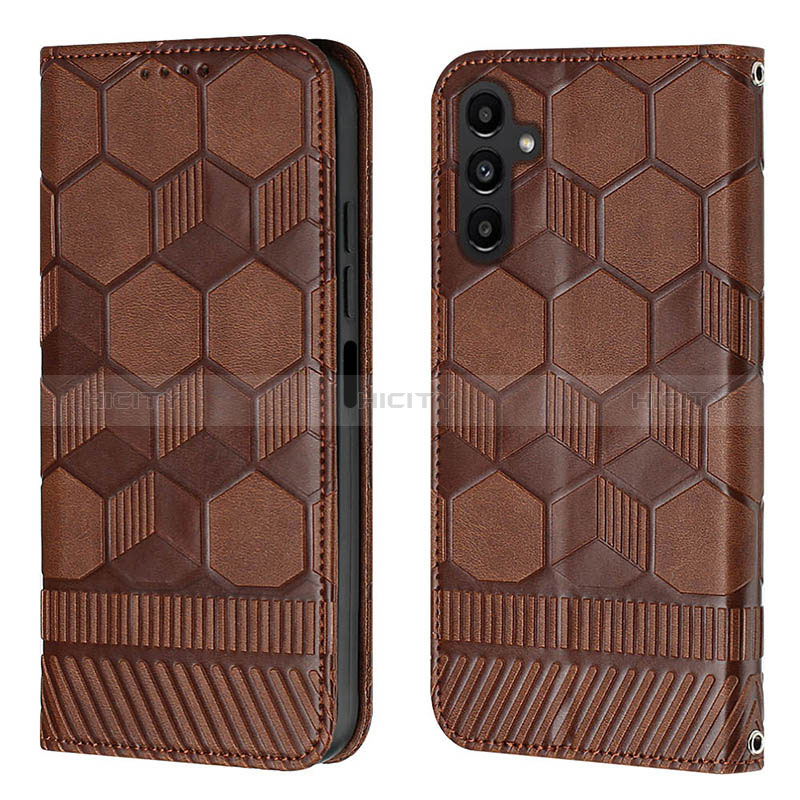 Coque Portefeuille Livre Cuir Etui Clapet YB2 pour Samsung Galaxy A54 5G Marron Plus