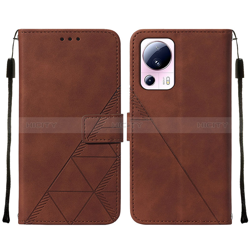 Coque Portefeuille Livre Cuir Etui Clapet YB2 pour Xiaomi Mi 12 Lite NE 5G Marron Plus