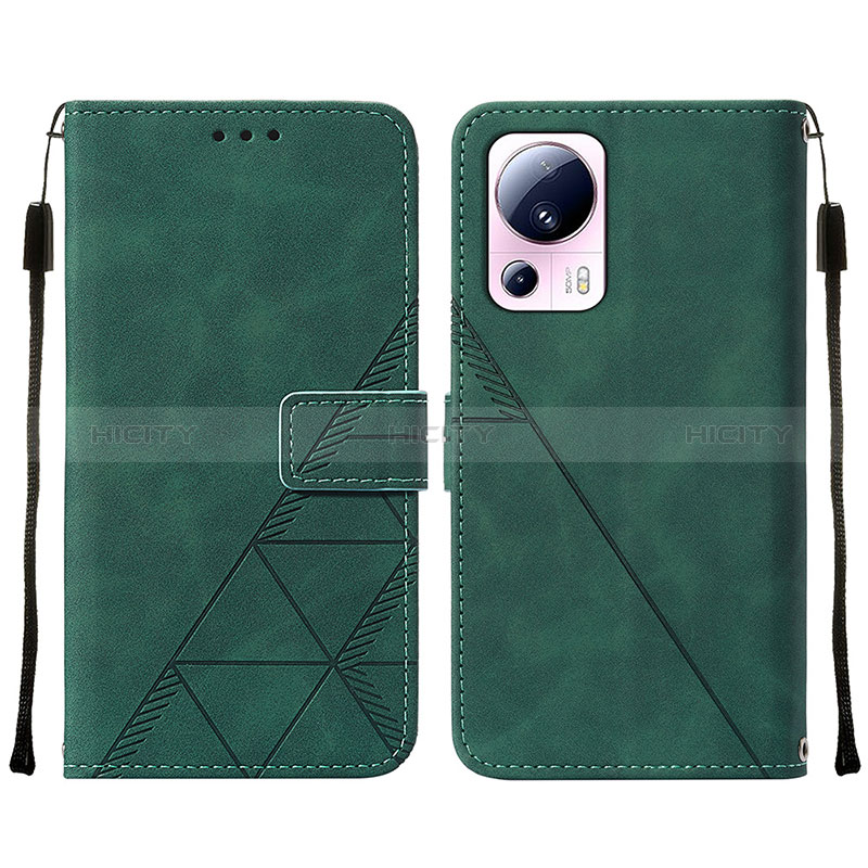 Coque Portefeuille Livre Cuir Etui Clapet YB2 pour Xiaomi Mi 12 Lite NE 5G Vert Plus