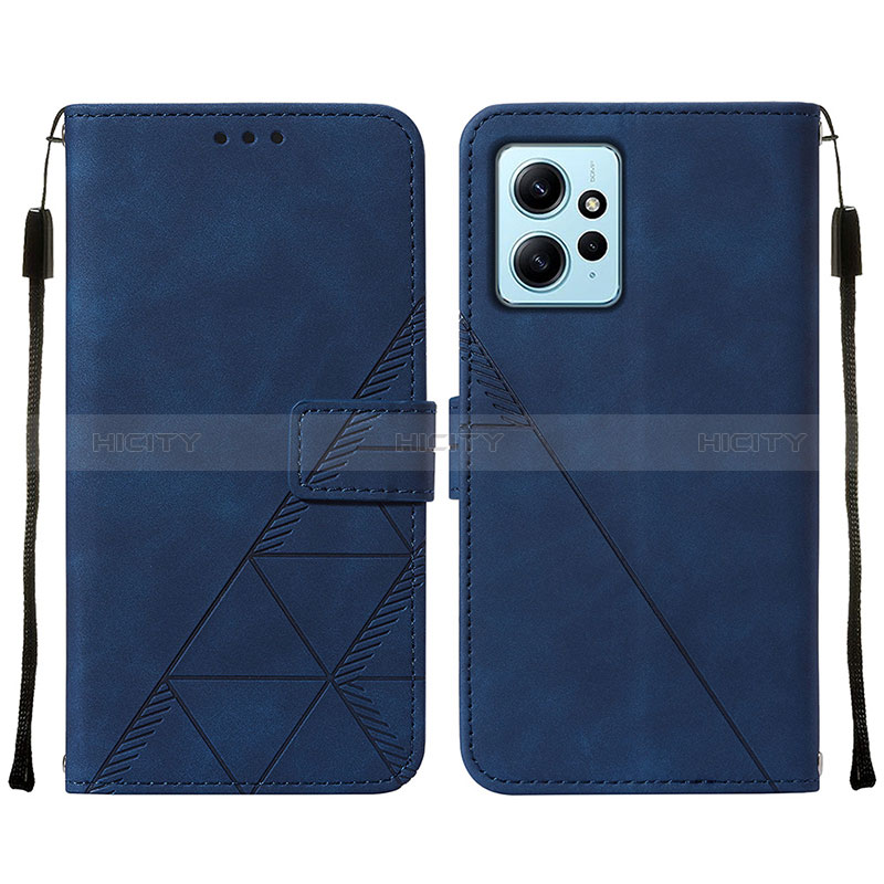 Coque Portefeuille Livre Cuir Etui Clapet YB2 pour Xiaomi Redmi Note 12 4G Bleu Plus