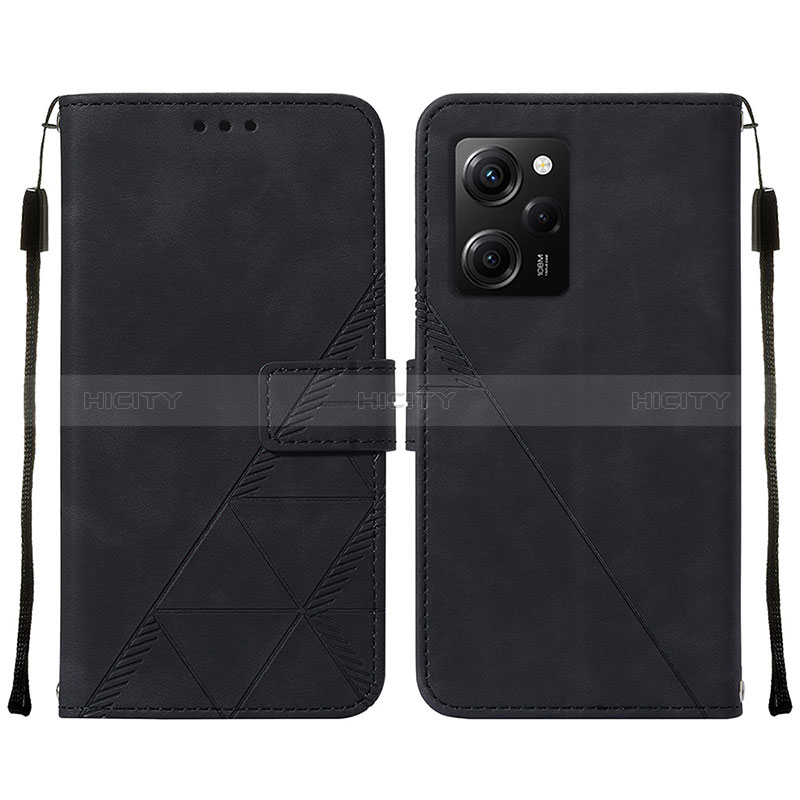 Coque Portefeuille Livre Cuir Etui Clapet YB2 pour Xiaomi Redmi Note 12 Pro Speed 5G Noir Plus