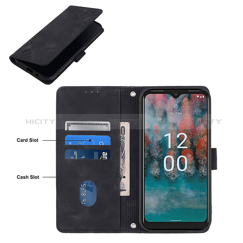 Coque Portefeuille Livre Cuir Etui Clapet YB3 pour Nokia C12 Plus