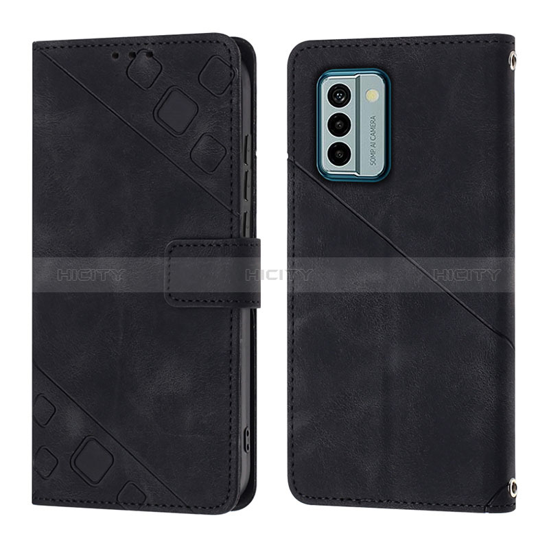 Coque Portefeuille Livre Cuir Etui Clapet YB3 pour Nokia G22 Noir Plus