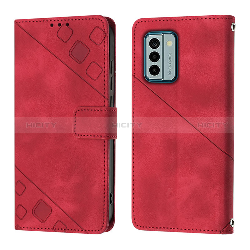 Coque Portefeuille Livre Cuir Etui Clapet YB3 pour Nokia G22 Rouge Plus