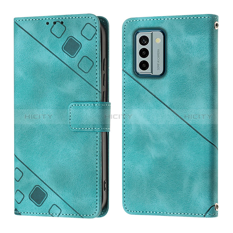 Coque Portefeuille Livre Cuir Etui Clapet YB3 pour Nokia G22 Vert Plus