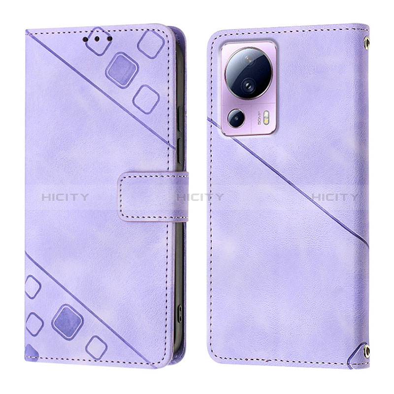 Coque Portefeuille Livre Cuir Etui Clapet YB3 pour Xiaomi Mi 12 Lite NE 5G Violet Plus