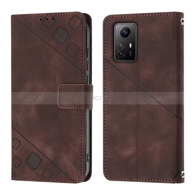 Coque Portefeuille Livre Cuir Etui Clapet YB3 pour Xiaomi Redmi Note 12S Marron Plus