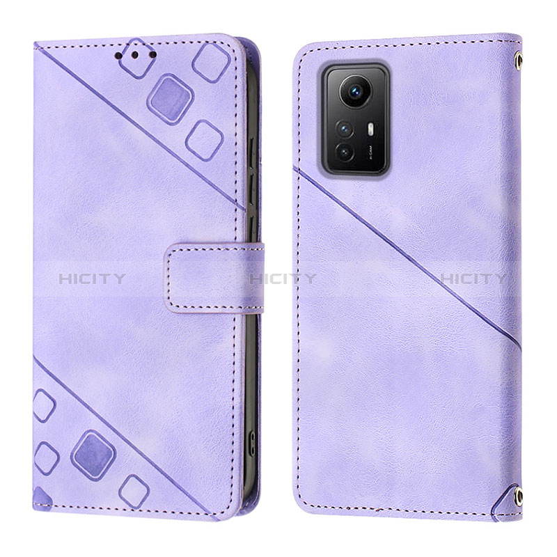 Coque Portefeuille Livre Cuir Etui Clapet YB3 pour Xiaomi Redmi Note 12S Violet Plus