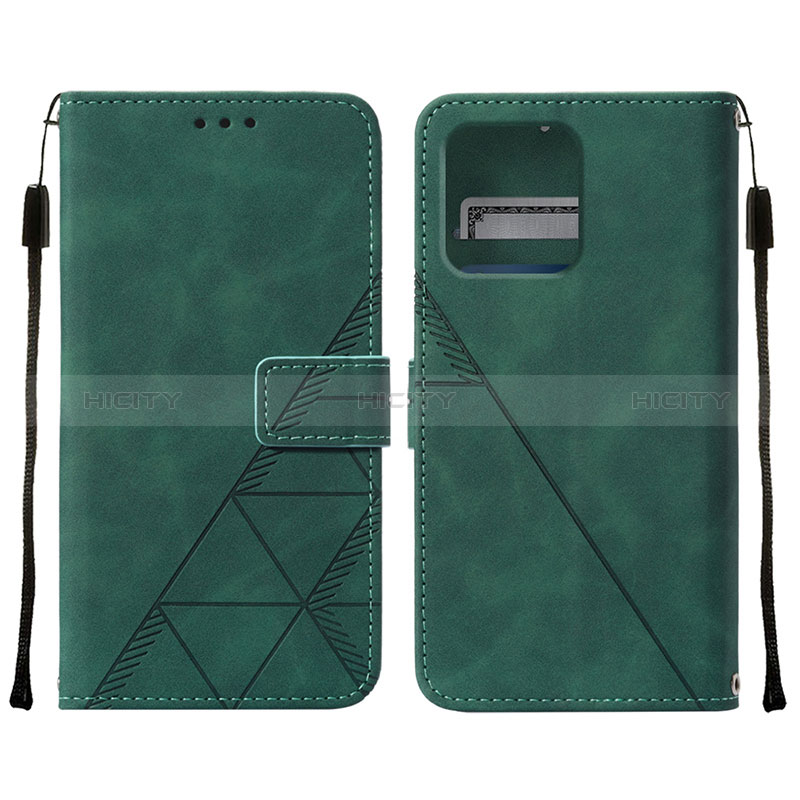 Coque Portefeuille Livre Cuir Etui Clapet YB4 pour Motorola Moto Edge 40 Pro 5G Vert Plus