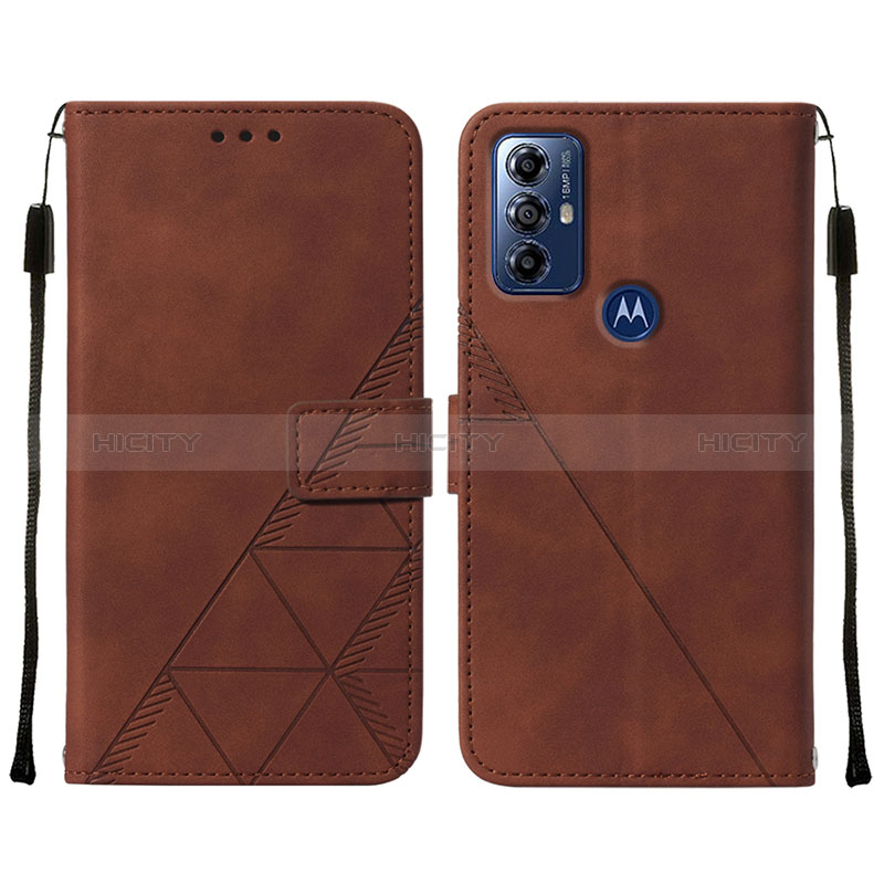 Coque Portefeuille Livre Cuir Etui Clapet YB4 pour Motorola Moto G Play (2023) Marron Plus