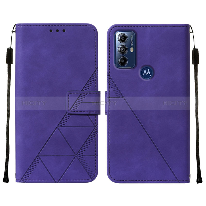 Coque Portefeuille Livre Cuir Etui Clapet YB4 pour Motorola Moto G Play (2023) Violet Plus