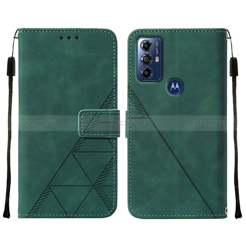 Coque Portefeuille Livre Cuir Etui Clapet YB4 pour Motorola Moto G Play Gen 2 Vert Plus