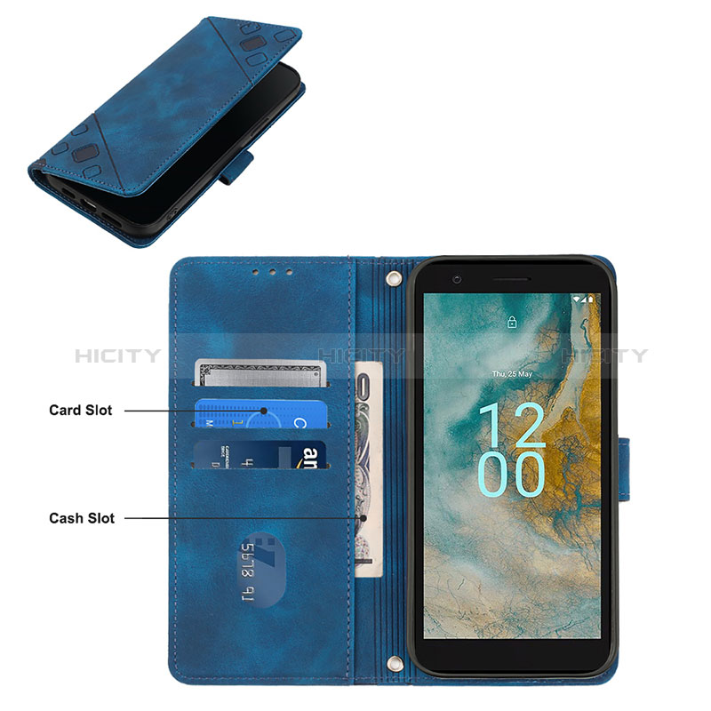 Coque Portefeuille Livre Cuir Etui Clapet YB4 pour Nokia C02 Plus