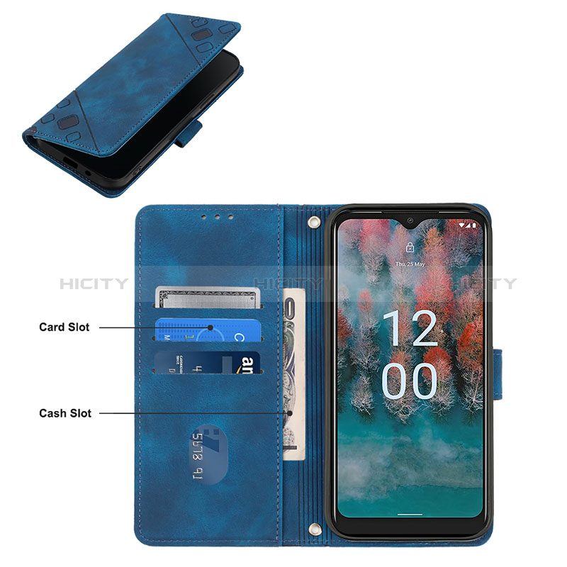 Coque Portefeuille Livre Cuir Etui Clapet YB4 pour Nokia C12 Plus Plus