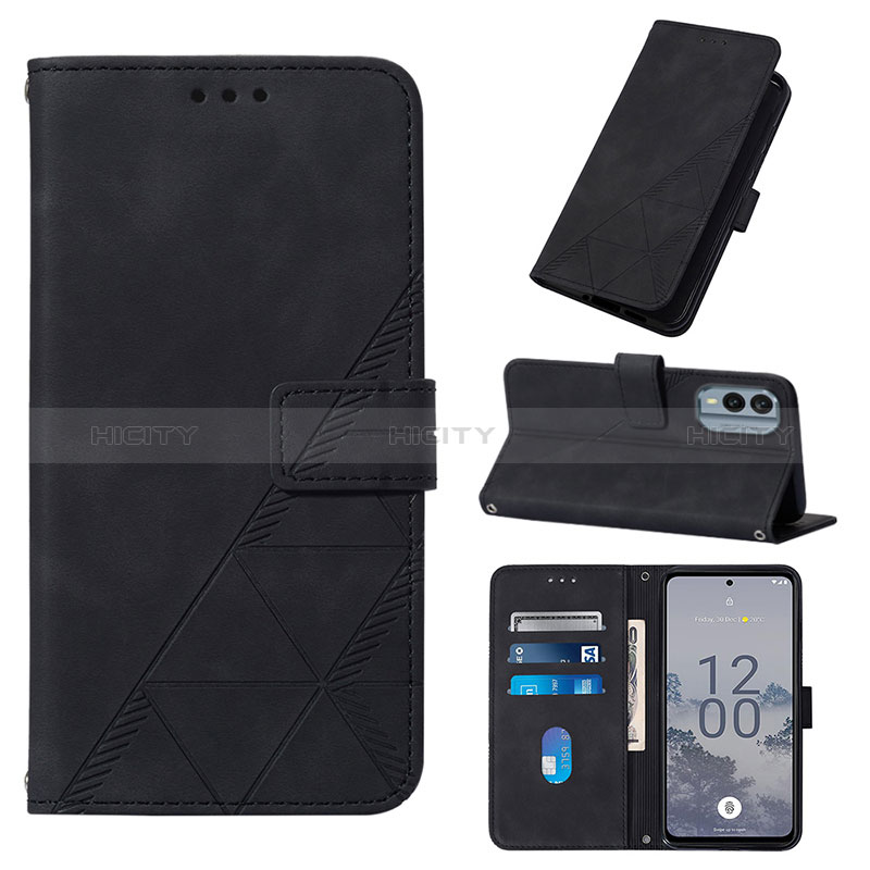 Coque Portefeuille Livre Cuir Etui Clapet YB4 pour Nokia X30 5G Plus