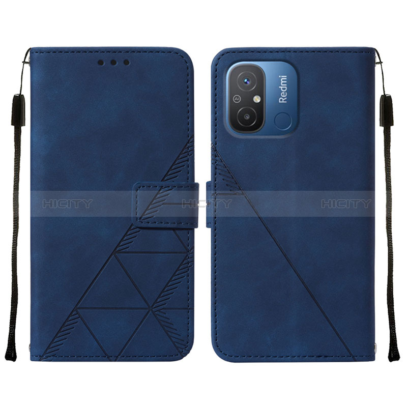 Coque Portefeuille Livre Cuir Etui Clapet YB4 pour Xiaomi Poco C55 Bleu Plus