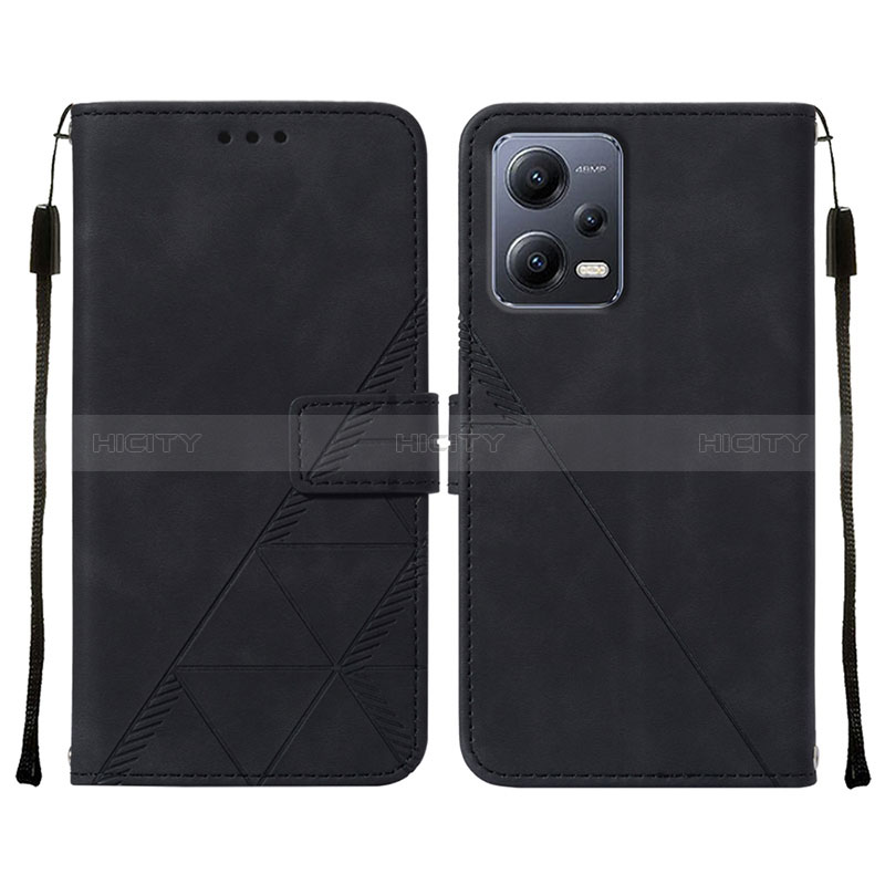 Coque Portefeuille Livre Cuir Etui Clapet YB4 pour Xiaomi Poco X5 5G Noir Plus