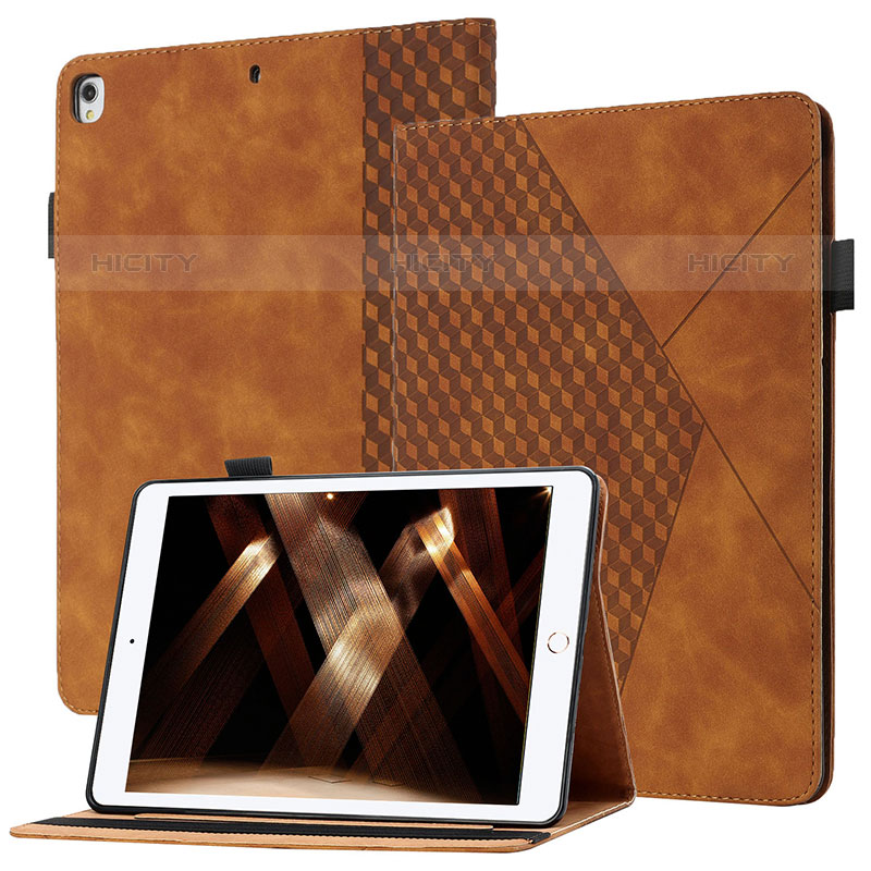 Coque Portefeuille Livre Cuir Etui Clapet YX1 pour Apple iPad 10.2 (2020) Marron Plus