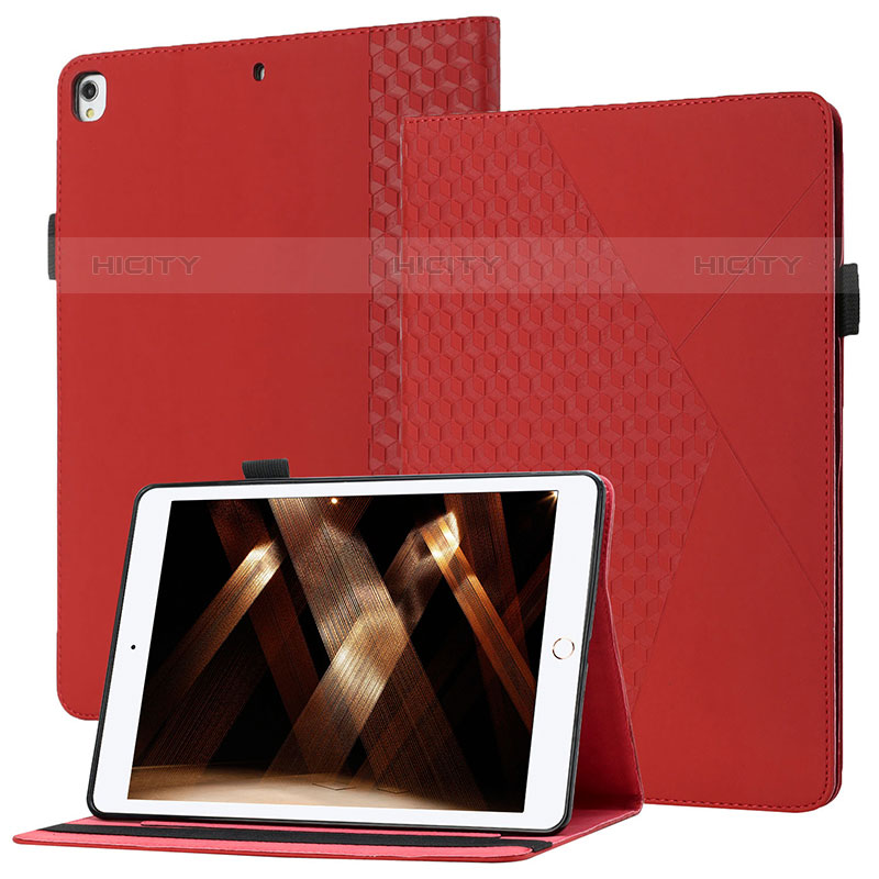 Coque Portefeuille Livre Cuir Etui Clapet YX1 pour Apple iPad 10.2 (2020) Rouge Plus