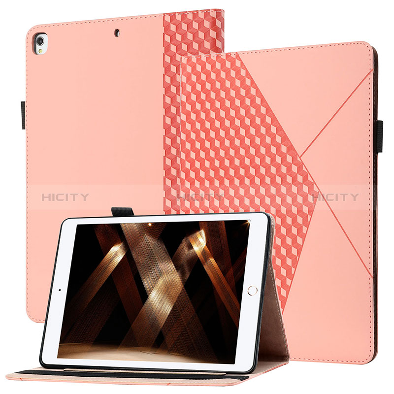 Coque Portefeuille Livre Cuir Etui Clapet YX1 pour Apple iPad 10.2 (2021) Or Rose Plus