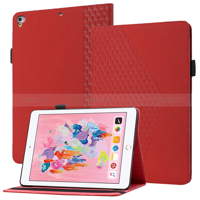 Coque Portefeuille Livre Cuir Etui Clapet YX1 pour Apple iPad Air 2 Rouge Plus