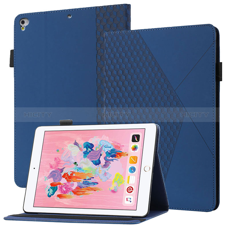 Coque Portefeuille Livre Cuir Etui Clapet YX1 pour Apple iPad Air Bleu Plus