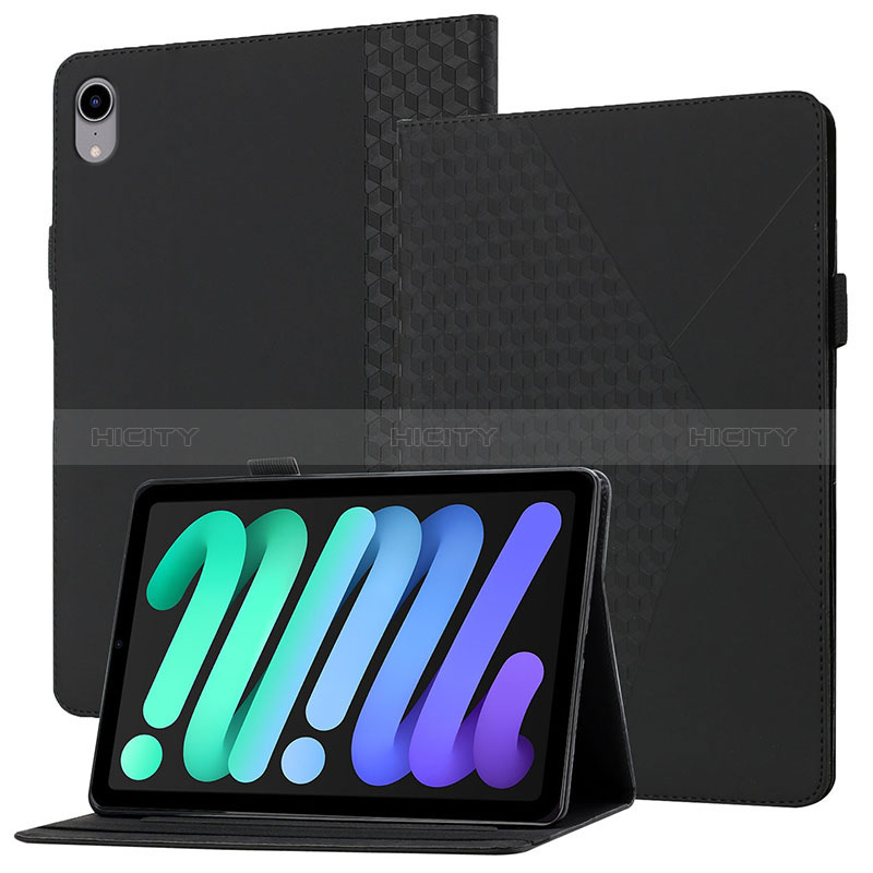 Coque Portefeuille Livre Cuir Etui Clapet YX1 pour Apple iPad Mini 6 Noir Plus