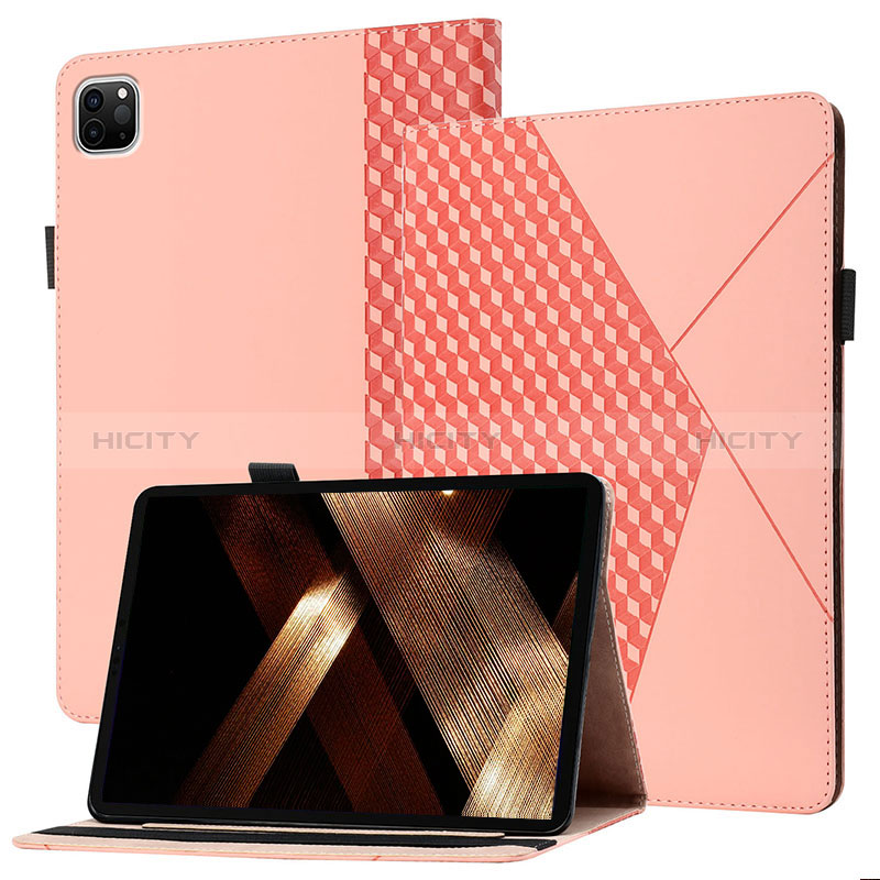 Coque Portefeuille Livre Cuir Etui Clapet YX1 pour Apple iPad Pro 11 (2022) Or Rose Plus