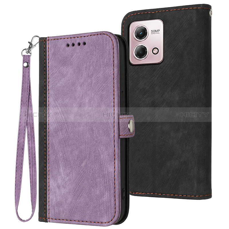 Coque Portefeuille Livre Cuir Etui Clapet YX1 pour Motorola Moto G Stylus (2023) 4G Violet Plus