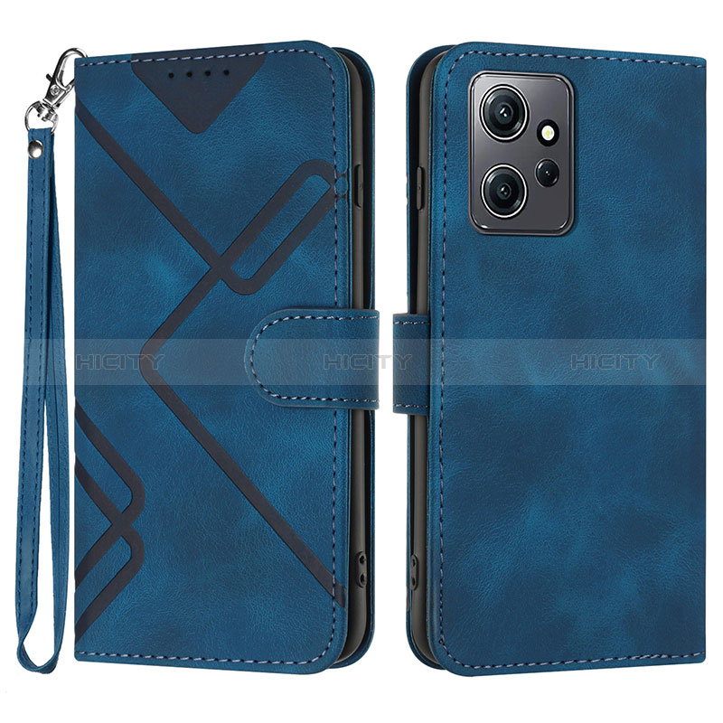 Coque Portefeuille Livre Cuir Etui Clapet YX1 pour Xiaomi Redmi Note 12 4G Bleu Plus