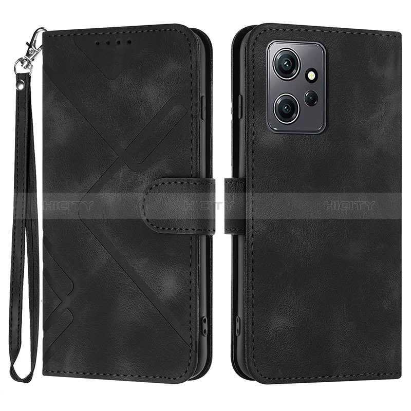 Coque Portefeuille Livre Cuir Etui Clapet YX1 pour Xiaomi Redmi Note 12 4G Noir Plus