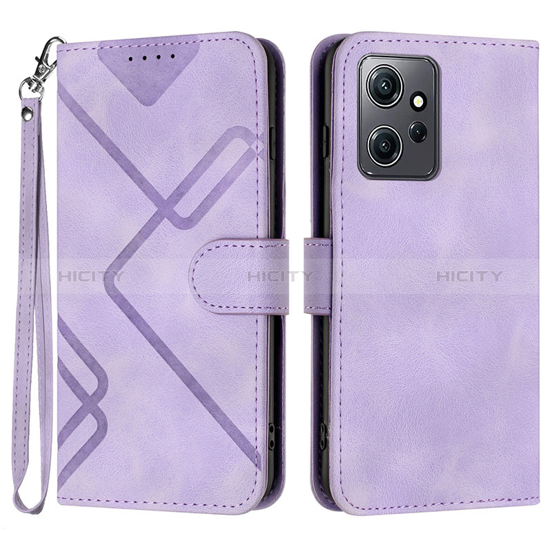 Coque Portefeuille Livre Cuir Etui Clapet YX1 pour Xiaomi Redmi Note 12 4G Violet Clair Plus