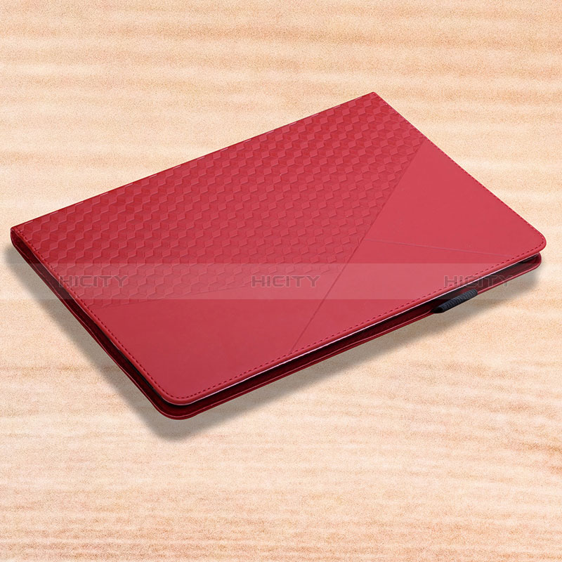 Coque Portefeuille Livre Cuir Etui Clapet YX2 pour Apple iPad 10.2 (2019) Rouge Plus