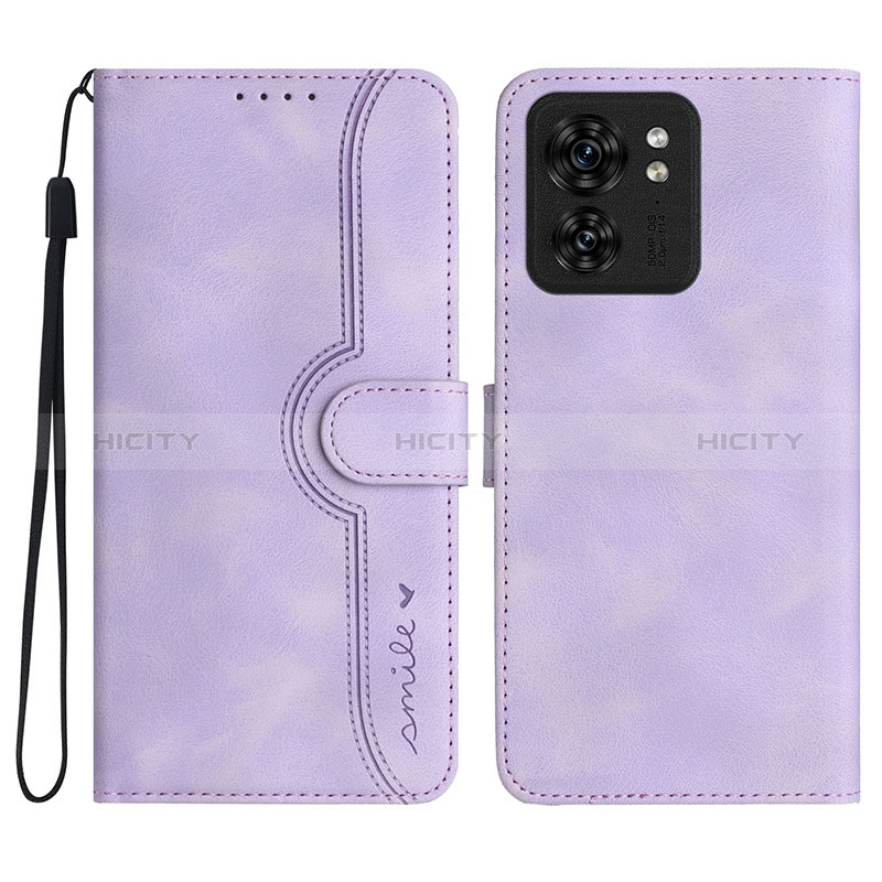 Coque Portefeuille Livre Cuir Etui Clapet YX2 pour Motorola Moto Edge (2023) 5G Violet Plus