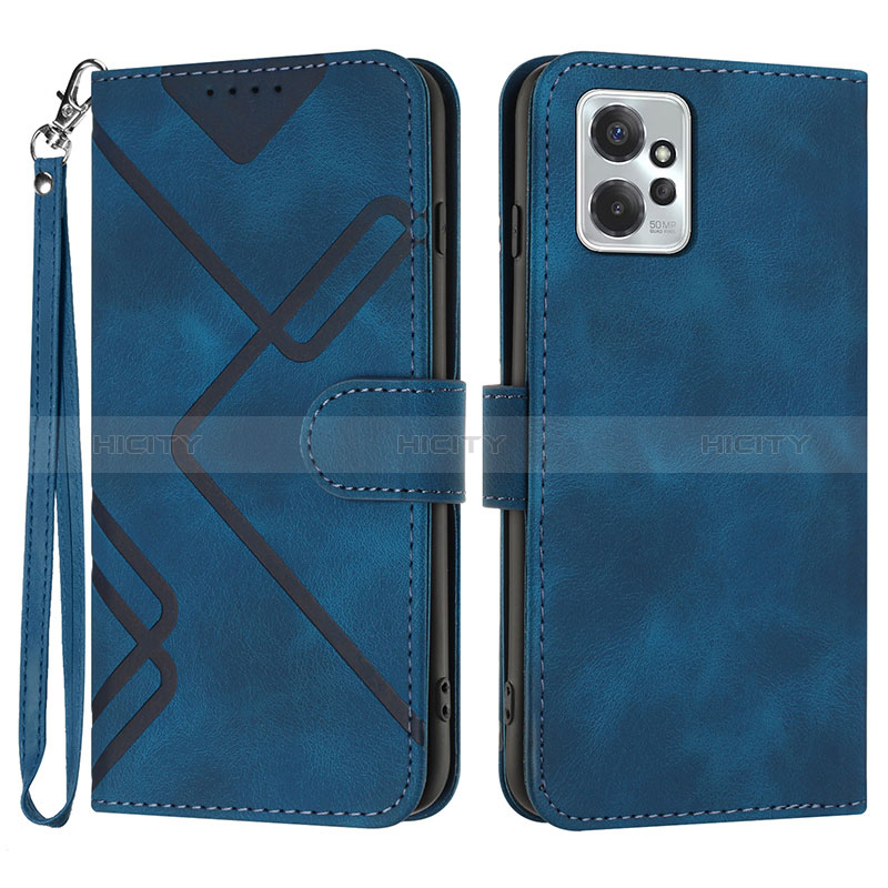 Coque Portefeuille Livre Cuir Etui Clapet YX2 pour Motorola Moto G Power 5G (2023) Bleu Plus