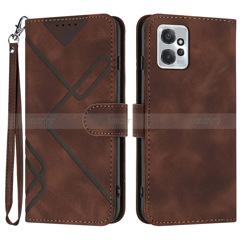 Coque Portefeuille Livre Cuir Etui Clapet YX2 pour Motorola Moto G Power 5G (2023) Marron Plus