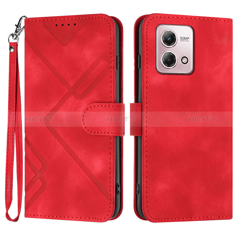 Coque Portefeuille Livre Cuir Etui Clapet YX2 pour Motorola Moto G Stylus (2023) 4G Rouge Plus