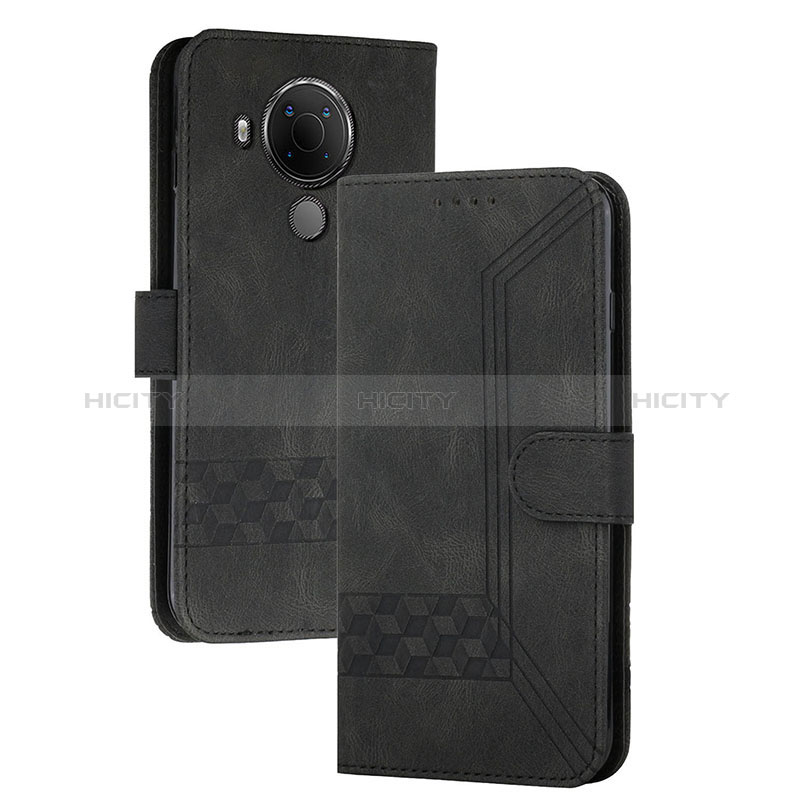 Coque Portefeuille Livre Cuir Etui Clapet YX2 pour Nokia 5.4 Noir Plus