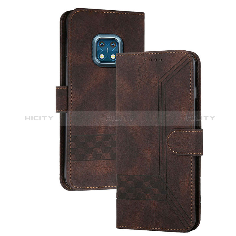 Coque Portefeuille Livre Cuir Etui Clapet YX2 pour Nokia XR20 Marron Plus