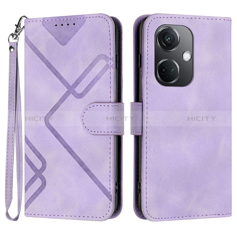 Coque Portefeuille Livre Cuir Etui Clapet YX2 pour Oppo K11 5G Violet Plus