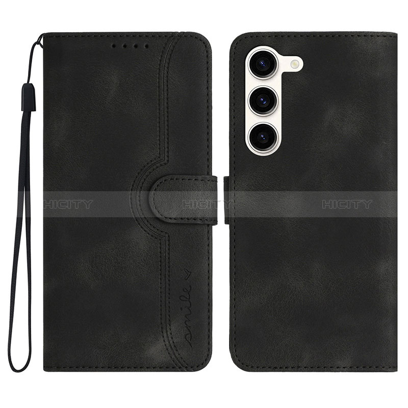 Coque Portefeuille Livre Cuir Etui Clapet YX2 pour Samsung Galaxy S22 5G Noir Plus