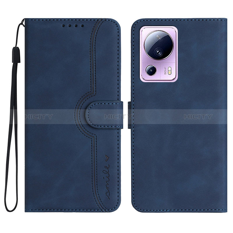 Coque Portefeuille Livre Cuir Etui Clapet YX2 pour Xiaomi Civi 2 5G Bleu Plus