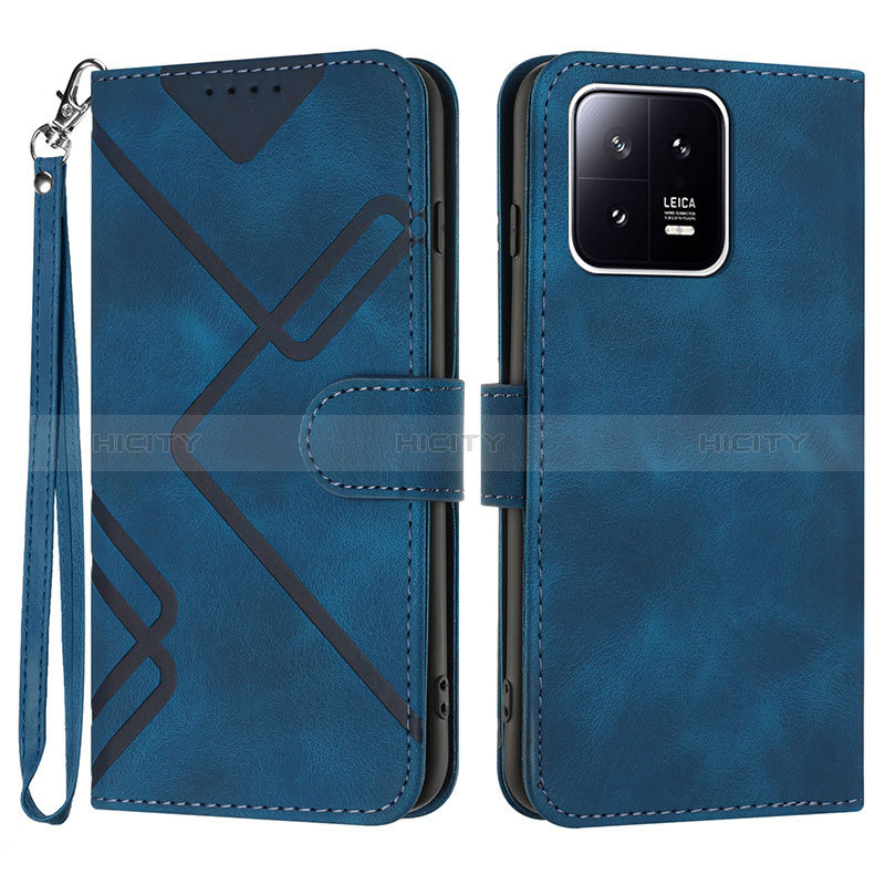 Coque Portefeuille Livre Cuir Etui Clapet YX2 pour Xiaomi Mi 13 5G Bleu Plus