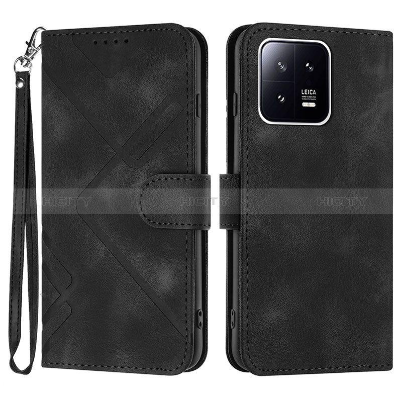 Coque Portefeuille Livre Cuir Etui Clapet YX2 pour Xiaomi Mi 13 5G Noir Plus