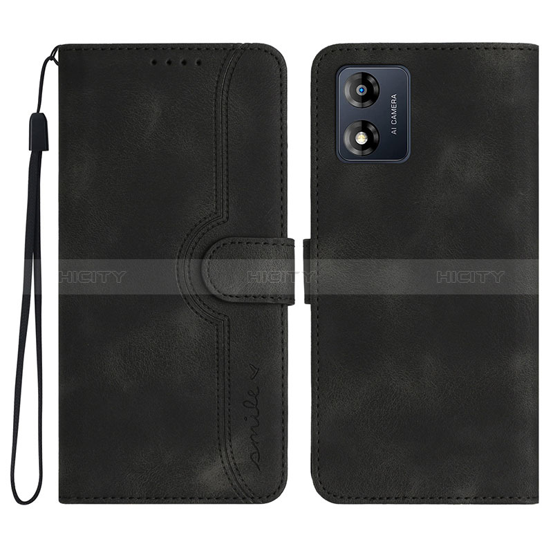 Coque Portefeuille Livre Cuir Etui Clapet YX3 pour Motorola Moto E13 Noir Plus