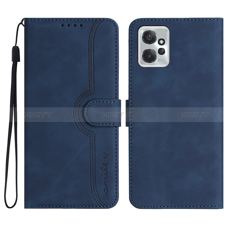 Coque Portefeuille Livre Cuir Etui Clapet YX3 pour Motorola Moto G Power 5G (2023) Bleu Plus