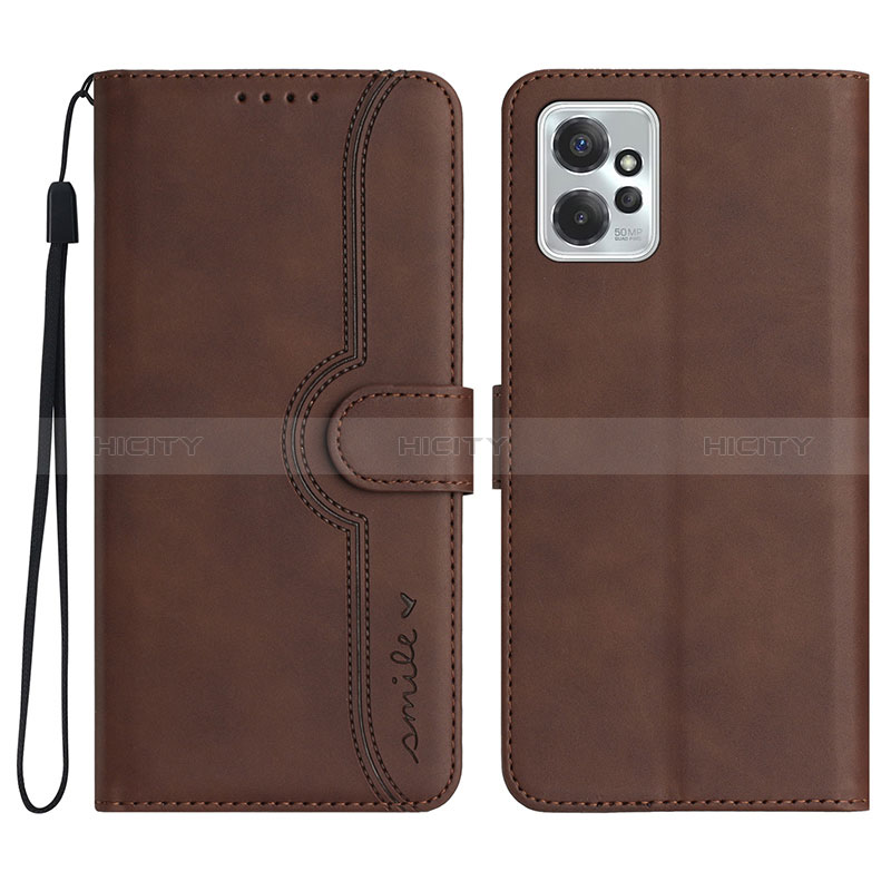 Coque Portefeuille Livre Cuir Etui Clapet YX3 pour Motorola Moto G Power 5G (2023) Marron Plus